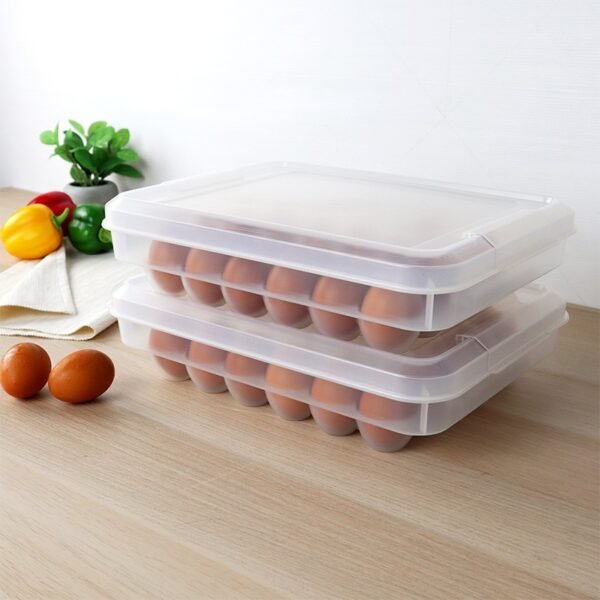 กล่องเก็บไข่ 30 ฟอง วางซ้อนได้ มีฝาปิด ที่เก็บไข่ ถาดใส่ไข่ เข้าตู้เย็นได้ Egg Storage