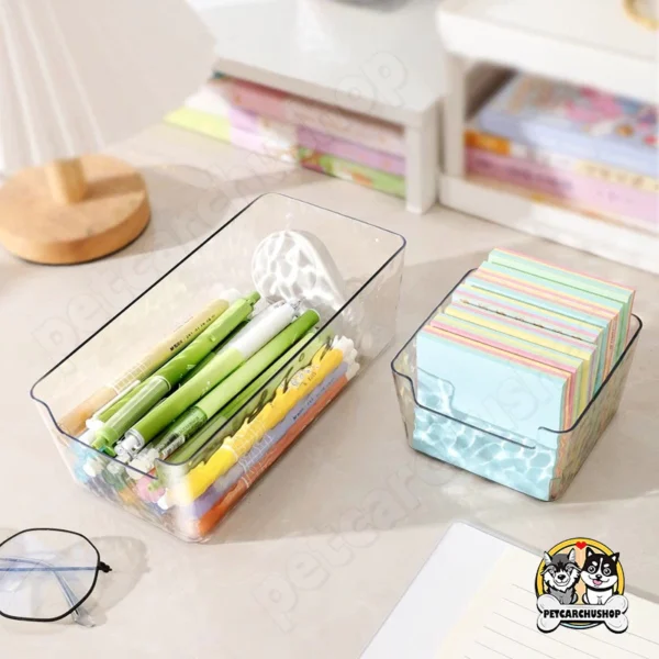 กล่องเก็บของ สไตล์มินิมอล ลายคลื่น ถาดใส่ของ กล่องจัดระเบียบ กล่องเก็บเครื่องสำอาง